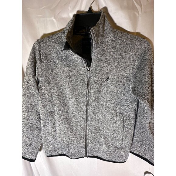 Nautica Boys Little Full-Zip Fleece Jacket, Grey, Size S, NWT - Picture 2 of 5
